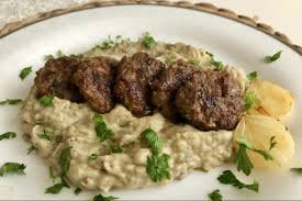 Köfte on Aubergine Puree